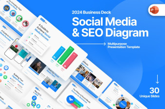 Social Media & SEO Diagram PowerPoint Template